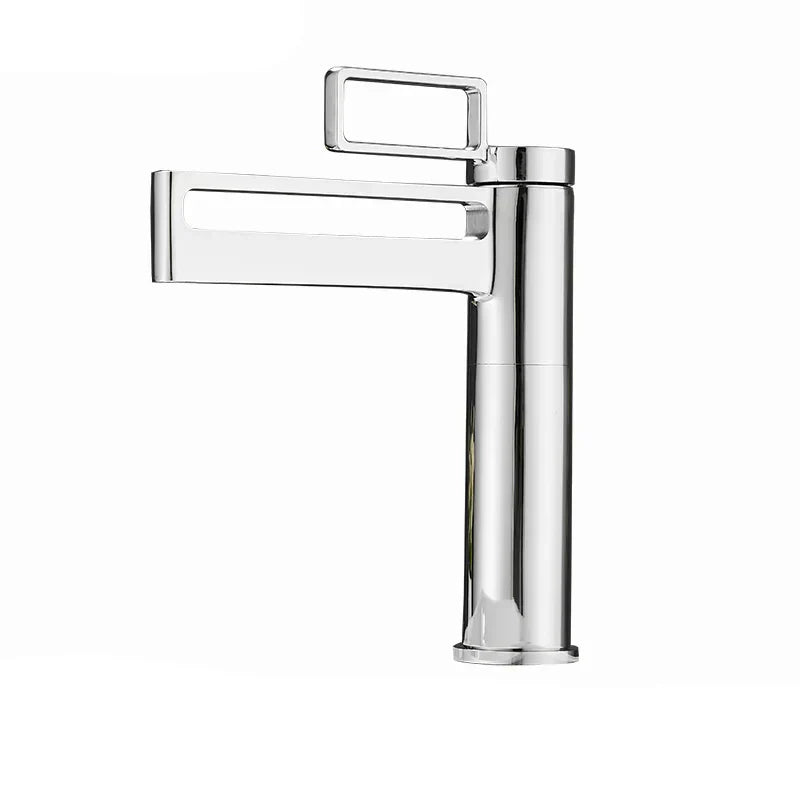 Robinet de salle de bain pour lavabo au design géométrique