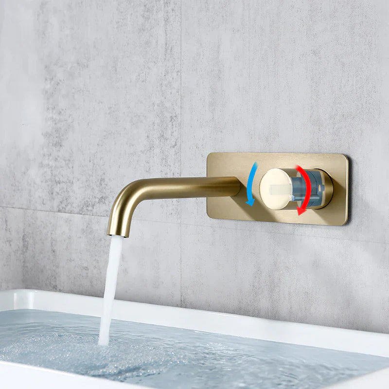 Robinet mural pour salle de bain, encastrable avec mitigeur