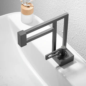 Robinet moderne géométrique pour lavabo de salle de bain