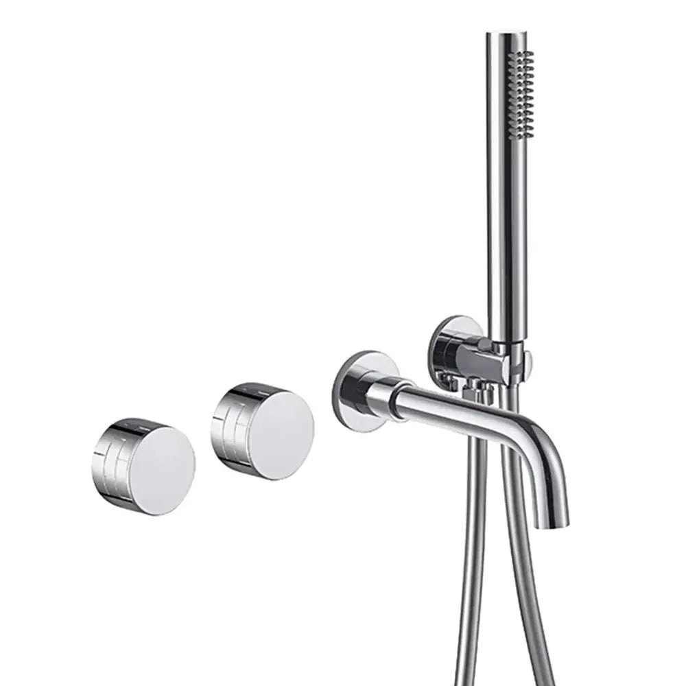 Robinet de baignoire pour salle de bain minimaliste, mural, encastrable avec douchette