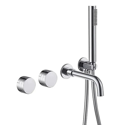 Robinet de baignoire pour salle de bain minimaliste, mural, encastrable avec douchette