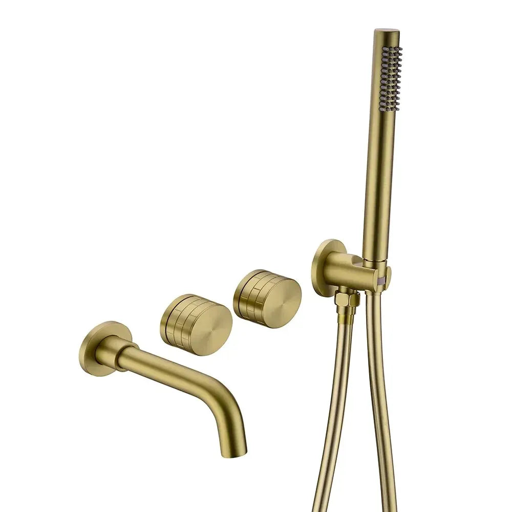Robinet de baignoire pour salle de bain minimaliste, mural, encastrable avec douchette