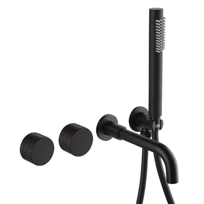Robinet de baignoire pour salle de bain minimaliste, mural, encastrable avec douchette