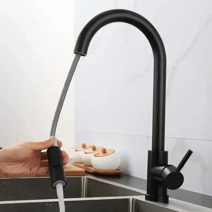 Robinet de cuisine pour évier flexible avec douchette minimaliste