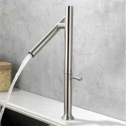 Robinet de cuisine pour évier au design fin et style bambou