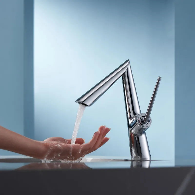 Robinet de lavabo pour salle de bain coudé