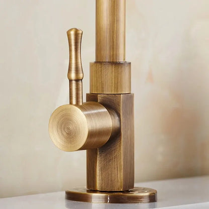 Robinet d'évier de cuisine minimaliste, rétro en bronze