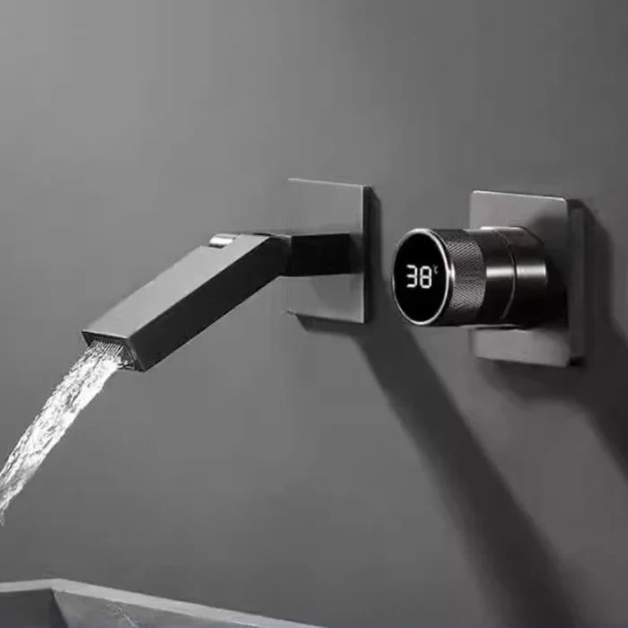 Robinet de salle de bain pour lavabo mural encastrable et pivotant