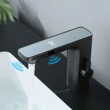 Robinet de lavabo tactile avec affichage thermostatique numérique