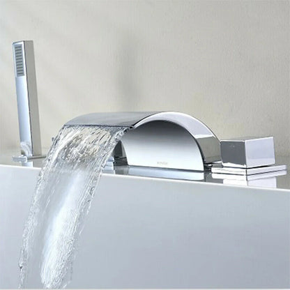 Robinet moderne pour baignoire de salle de bain avec cascade et douchette