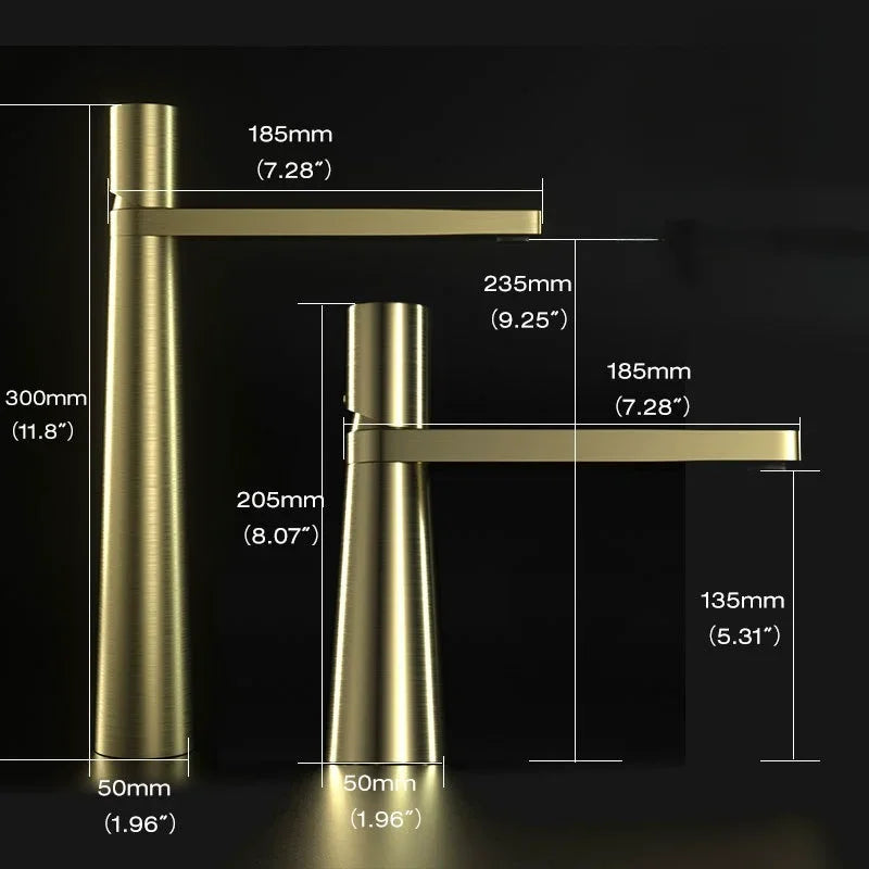 Robinet de salle de bain pour lavabo au design minimaliste et géométrique