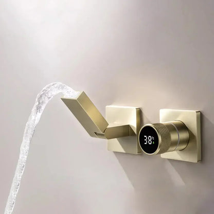 Robinet de salle de bain pour lavabo mural encastrable et pivotant