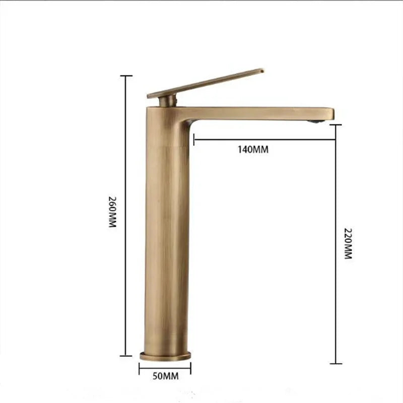 Robinet de lavabo pour salle de bain haut et minimaliste