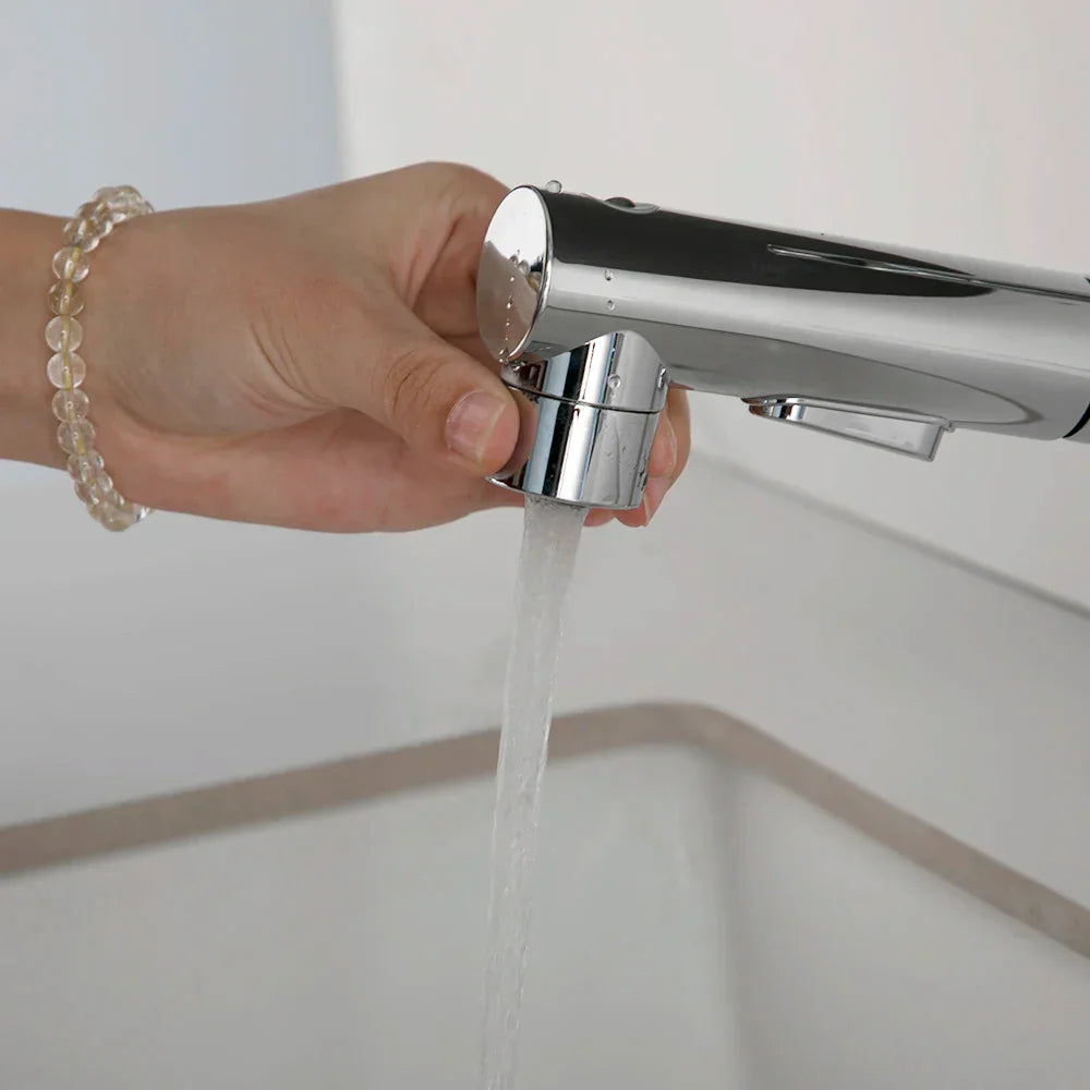 Robinet de lavabo pour salle de bain à deux jets