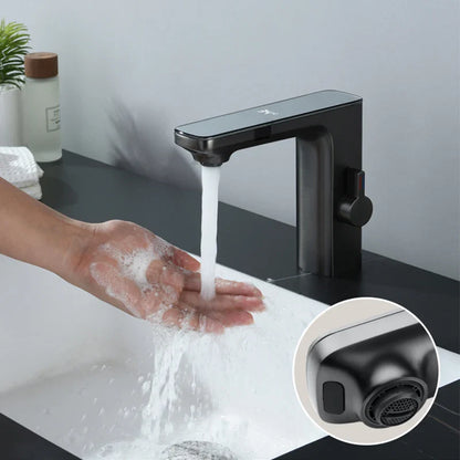 Robinet de lavabo tactile avec affichage thermostatique numérique