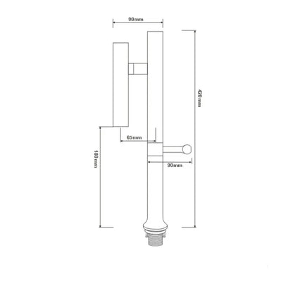 Robinet de cuisine pour évier au design fin et style bambou